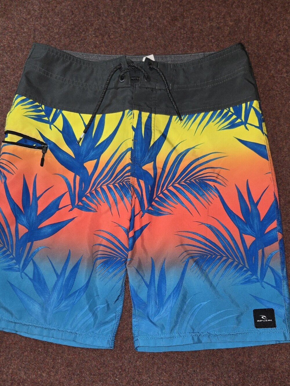 Rip Curl Mirage Crosswave Boardshorts Tropical Sunset Floral Prrint Size 27